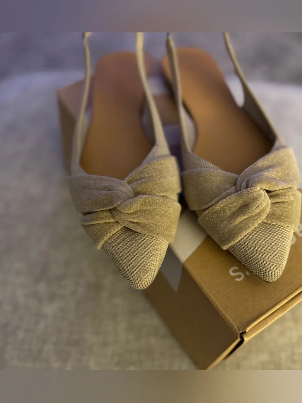 Rothy's The Twist Point Slingback in Brioche Size 8 New